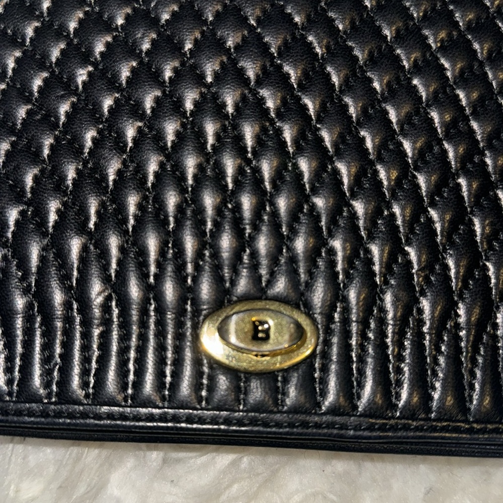 BALLY Chain Shoulder Bag Leather Black Authentic used condition- Rehab - Picture 6 of 14